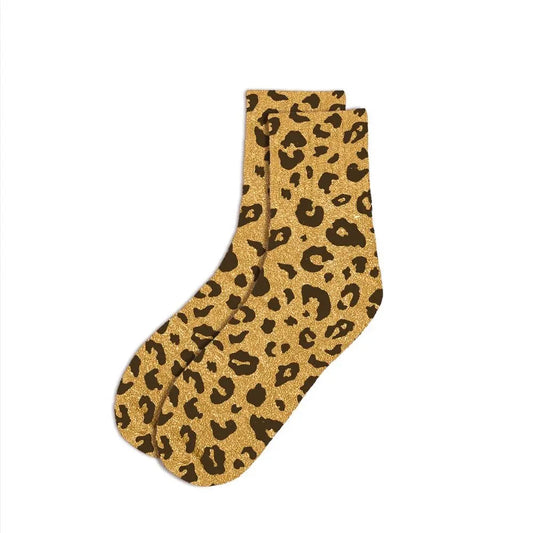 Chaussettes à Paillettes -  Léopard