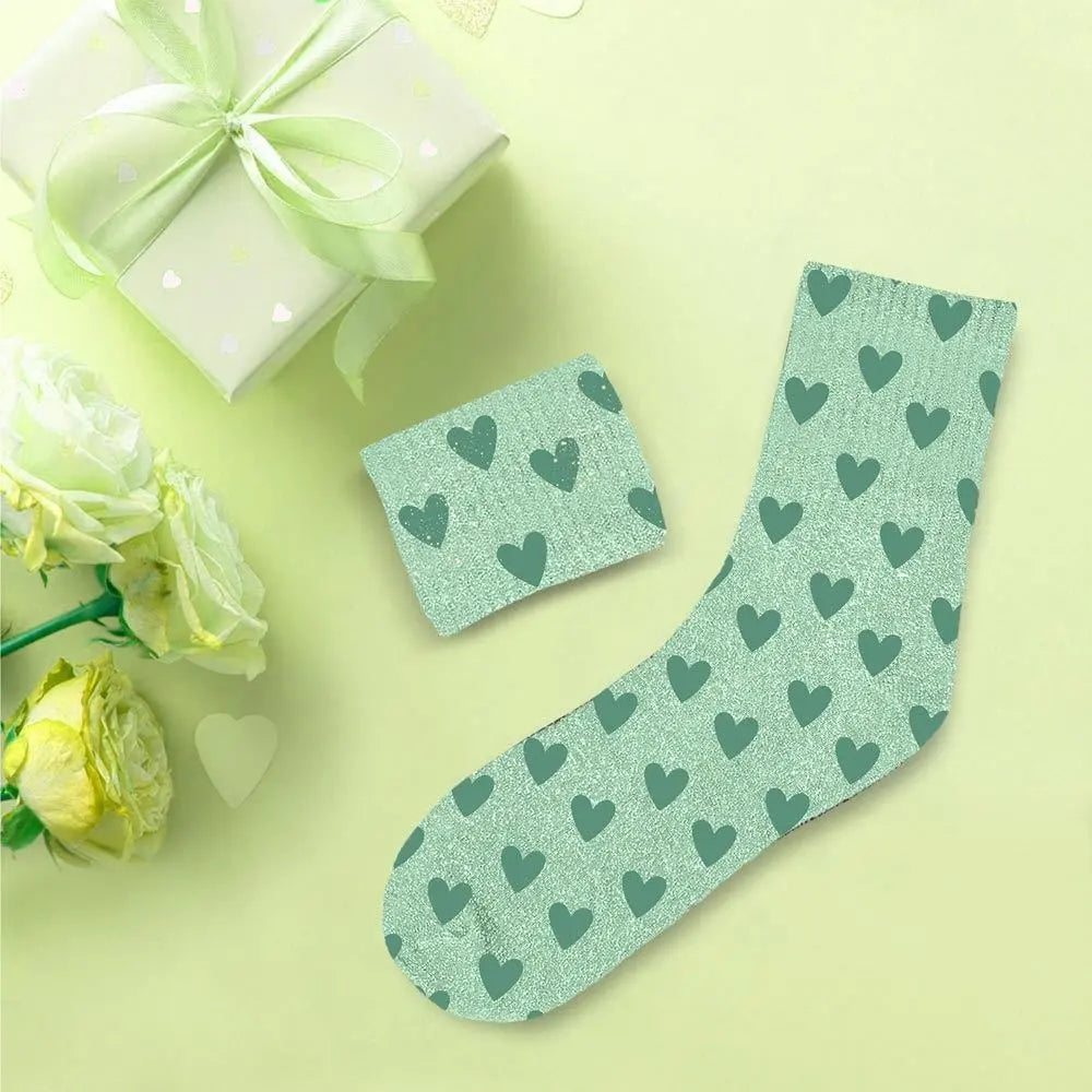 Chaussettes à Paillettes - Coeurs