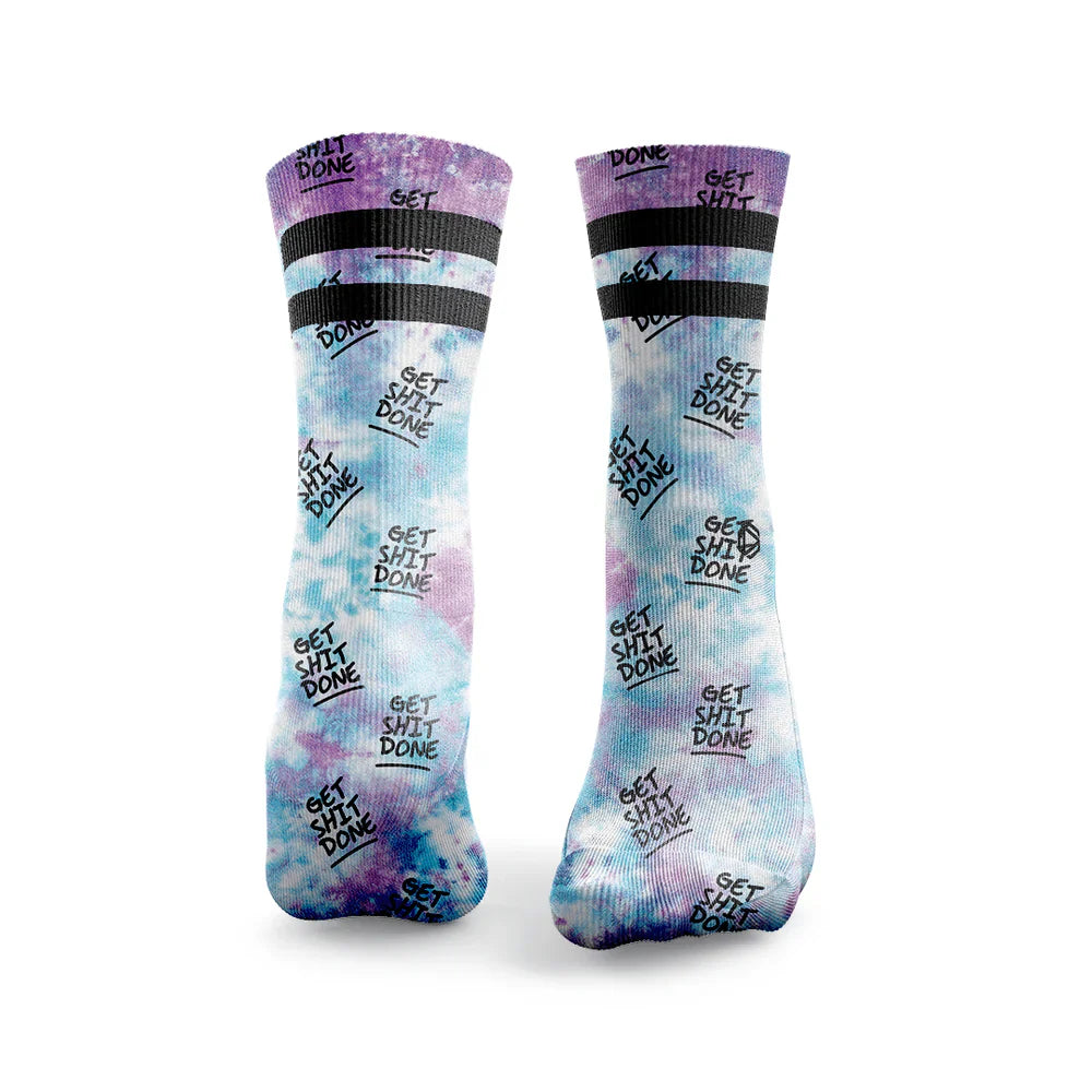 Chaussettes - Get Sh*t Done Tie Dye 2.0 - Pink & Blue