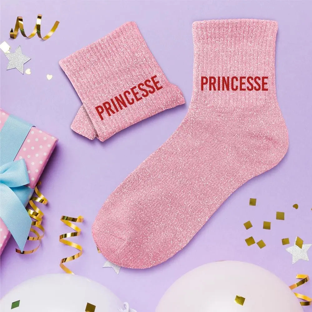 Chaussettes à Paillettes - Princesse Rose