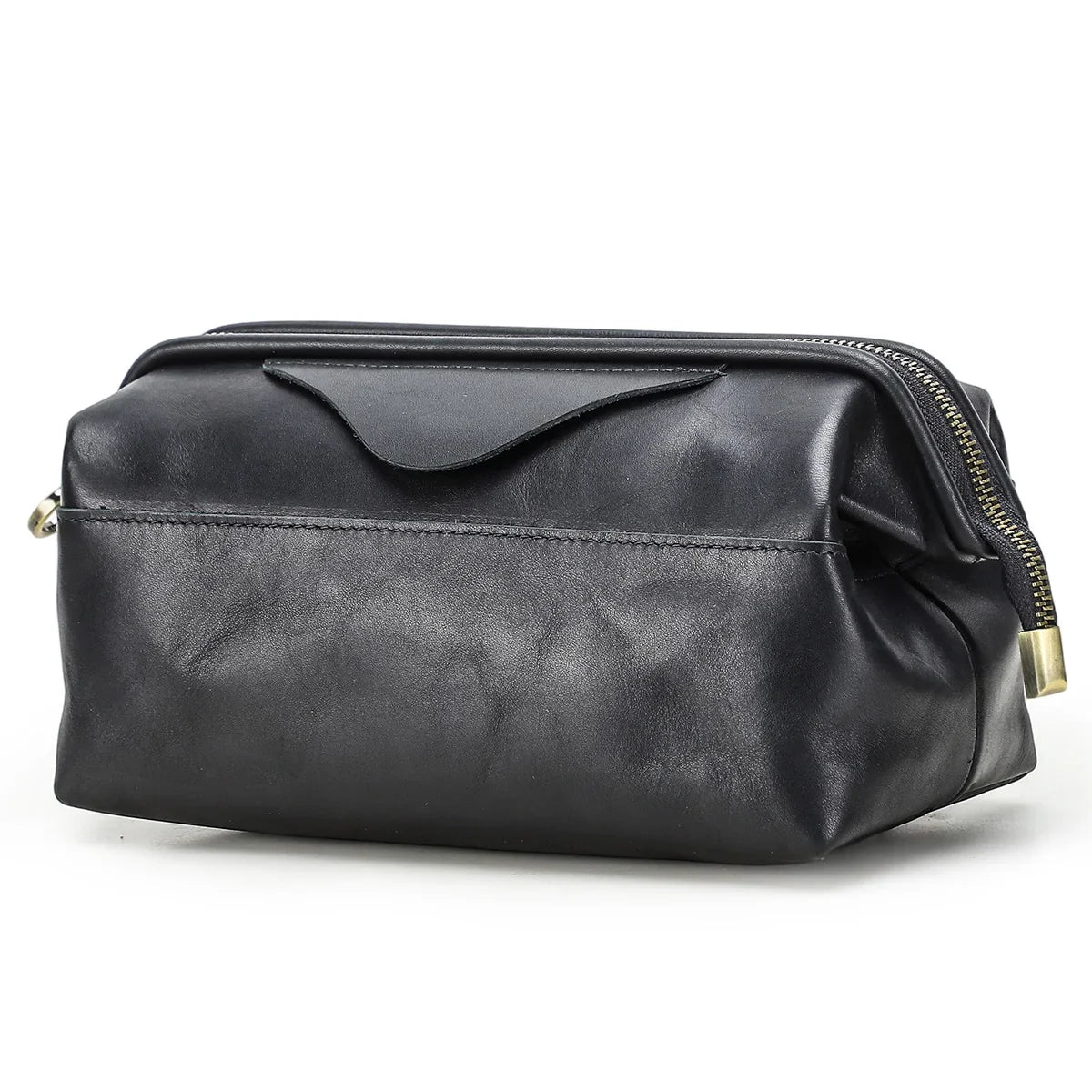Zéphyr - Pochette de Rangement Câbles en Cuir Véritable