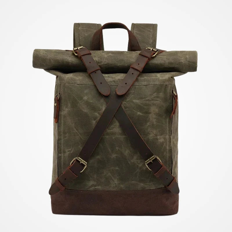 SAIPH - Sac À Dos En Toile Vintage Roll Top