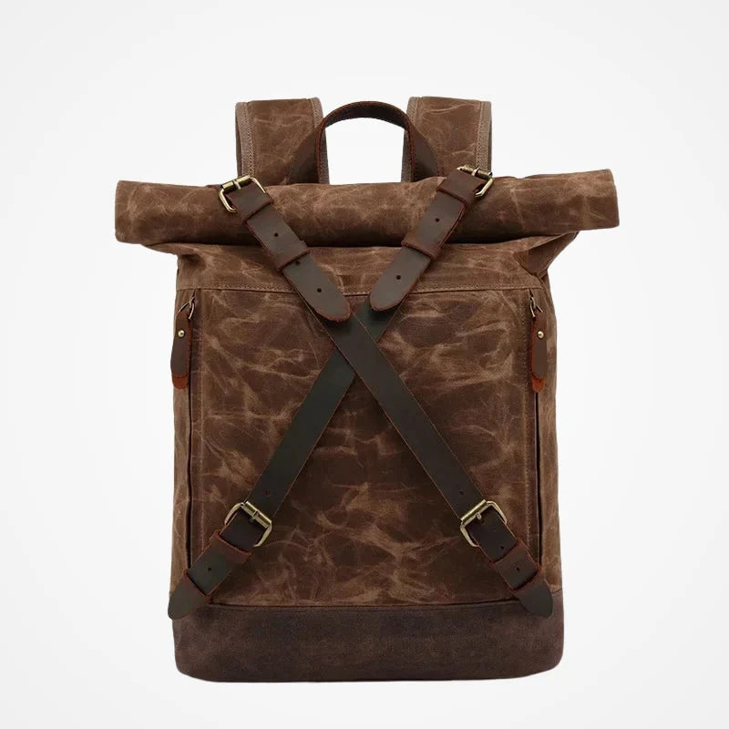 SAIPH - Sac À Dos En Toile Vintage Roll Top