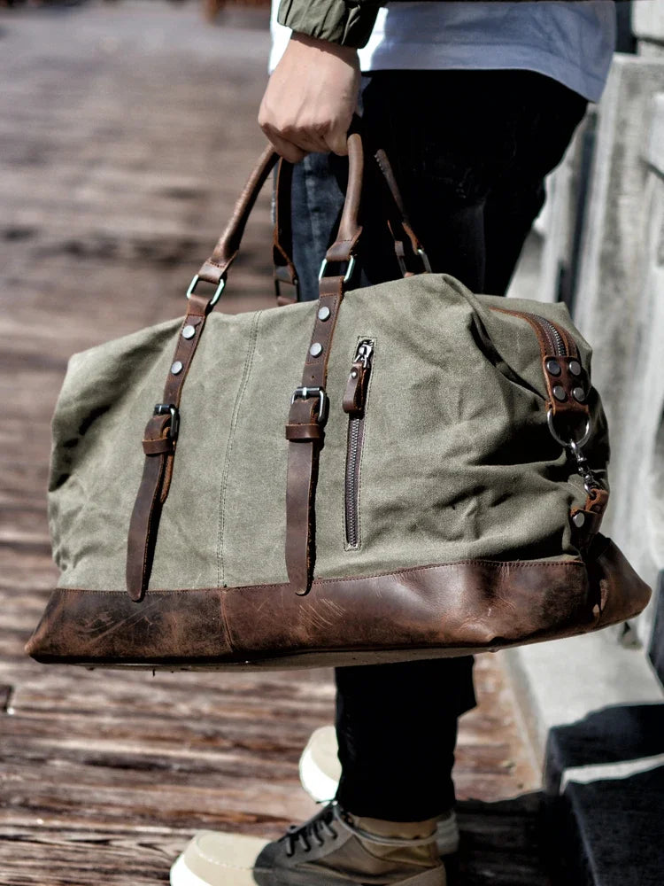 ALSHAIN - Sac De Voyage Vintage Homme