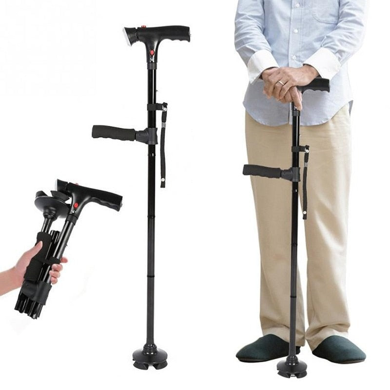 Canne de Marche LED Réglable – Confort et Sécurité pour Seniors