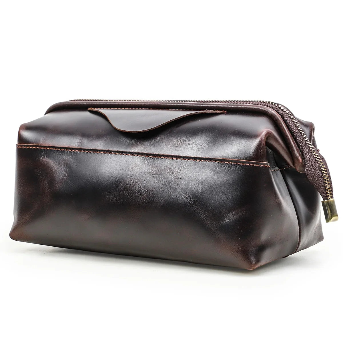 Zéphyr - Pochette de Rangement Câbles en Cuir Véritable