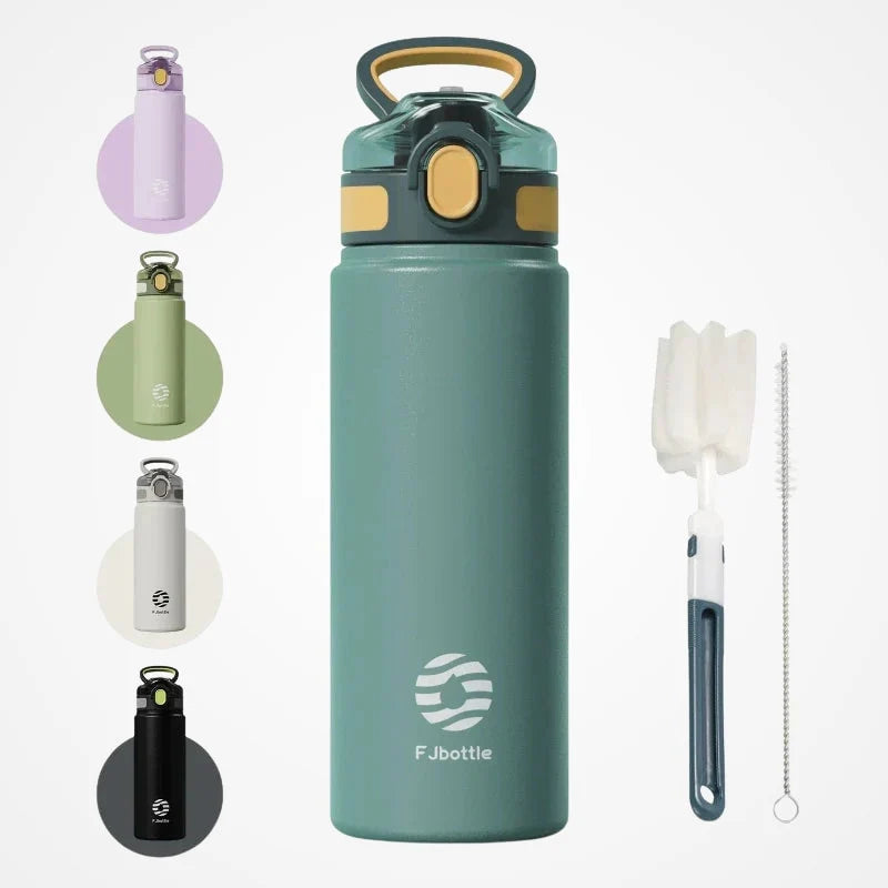 Gourde Isotherme avec Paille Intégrée