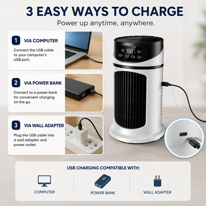 Rafraîchisseur d'Air Portable Performant Compact