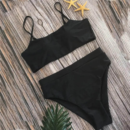 Ensemble Bikini Rembourré, taille haute