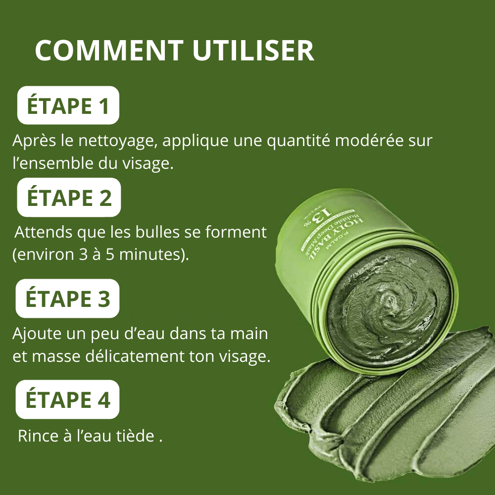 GlowMist - Masque Bouillonnant Nettoyant Basilic et Argile