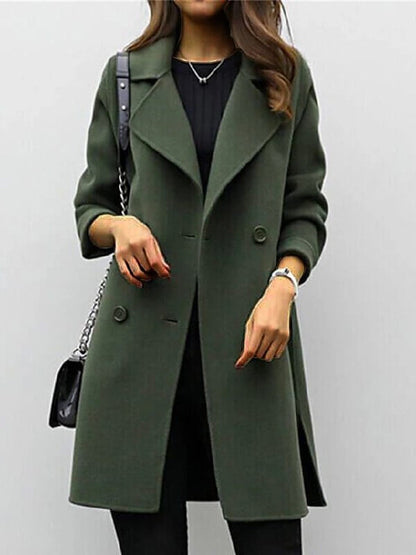 Manteau Élégant Femme – Vert militaire