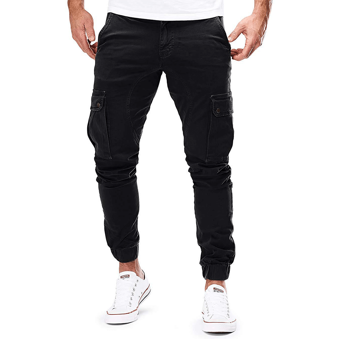 Pantalon Ajusté Extensible Homme, multi-poches