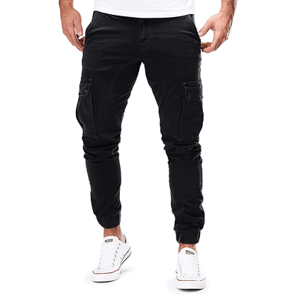 Pantalon Ajusté Extensible Homme, multi-poches