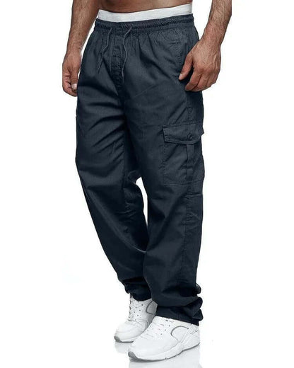 Pantalon Ample Élastique Homme, multi-poches