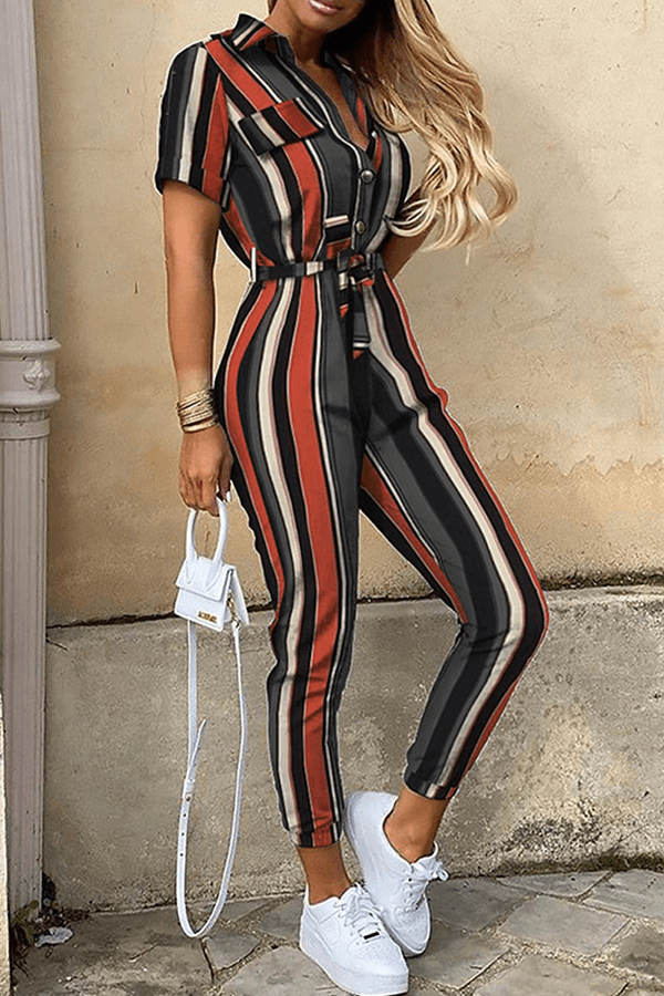 Combinaison Ceinturée Femme – Abricot