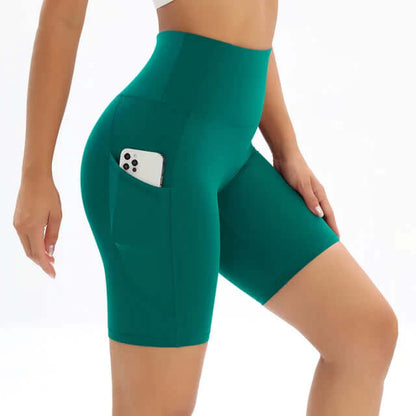 Short Femme, taille haute, avec poche