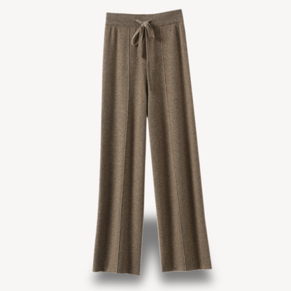 Pantalon Femme, jambe large – Beige
