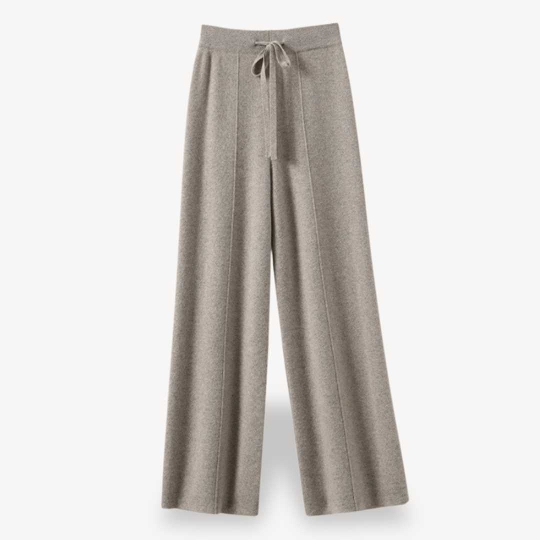Pantalon Femme, jambe large – Beige