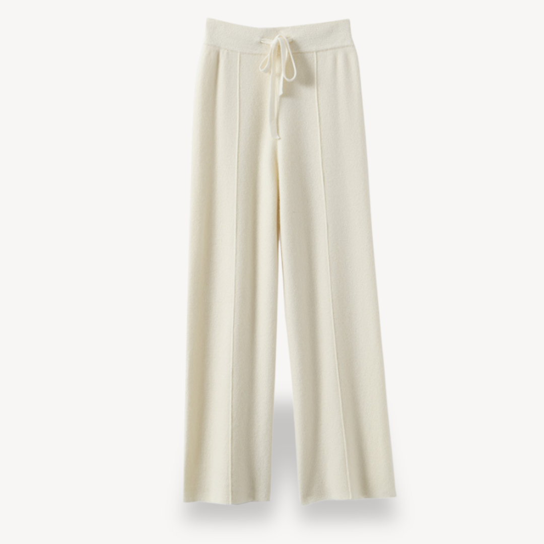 Pantalon Femme, jambe large – Beige