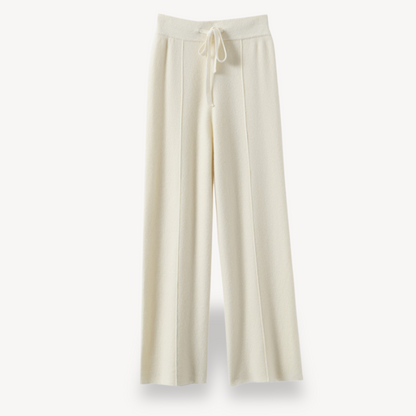Pantalon Femme, jambe large – Beige