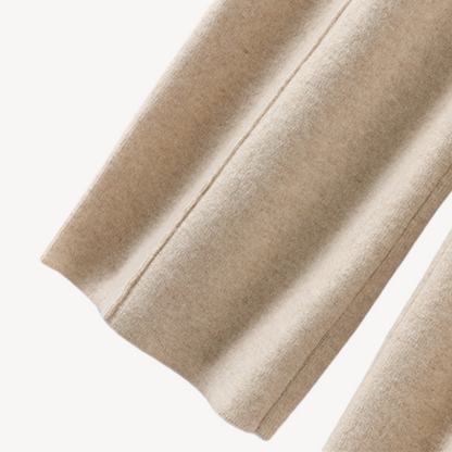 Pantalon Femme, jambe large – Beige