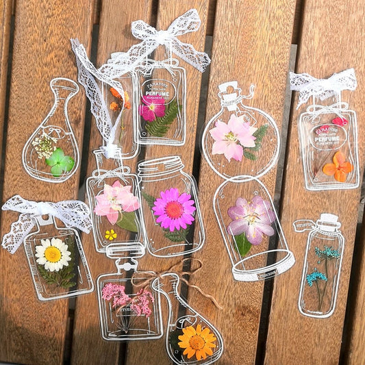 FloraMark - Marque-Page Artisanal en Fleurs Séchées Pressées