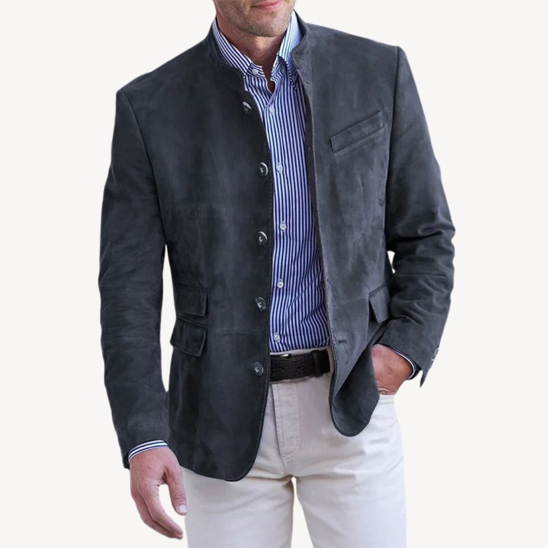 Blazer Homme à Col Montant