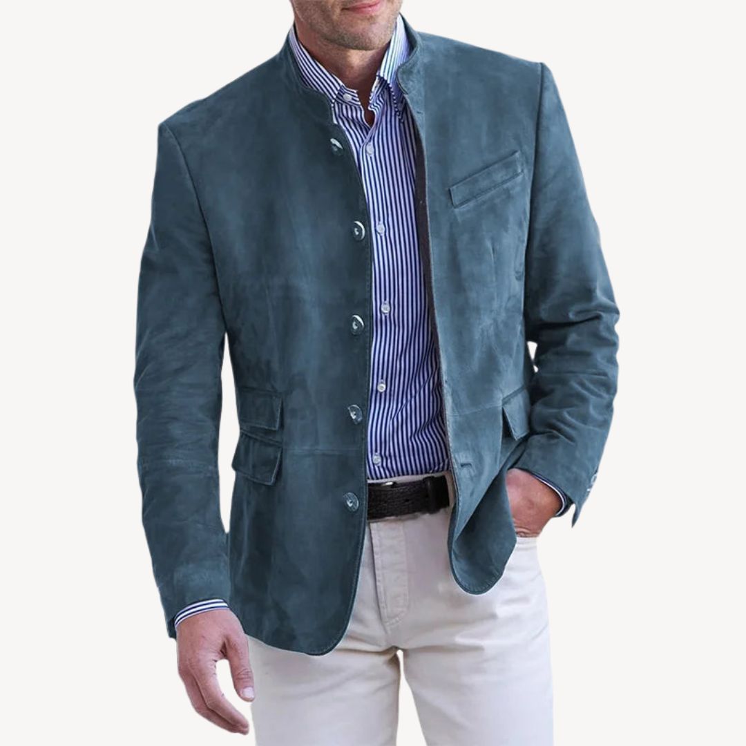 Blazer Homme à Col Montant