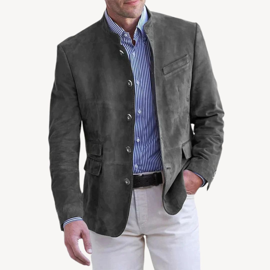 Blazer Homme à Col Montant