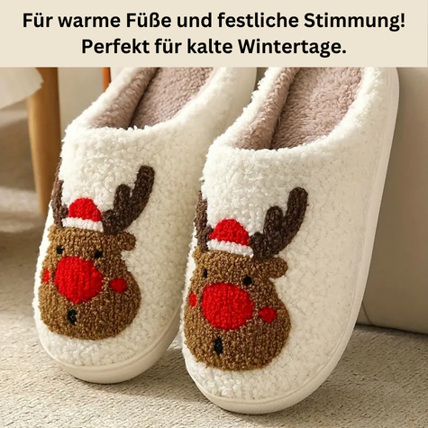 FluffSteps™ - Chaussons en peluche douillets pour un confort chaleureux en hiver