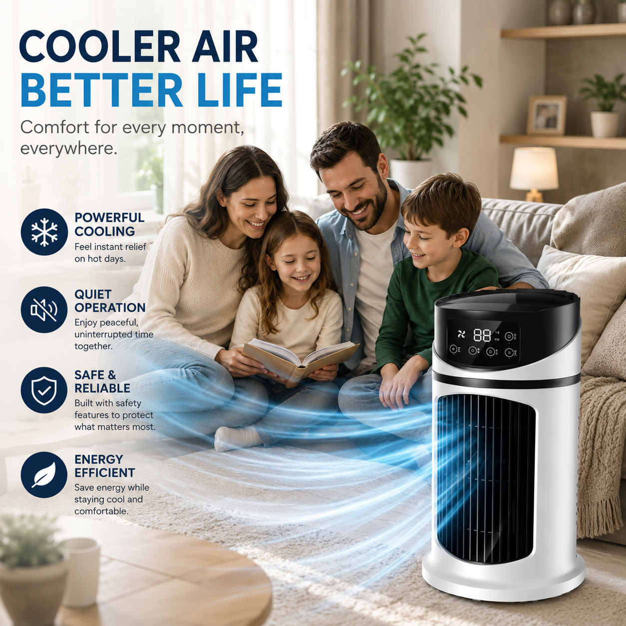 Rafraîchisseur d'Air Portable Performant Compact