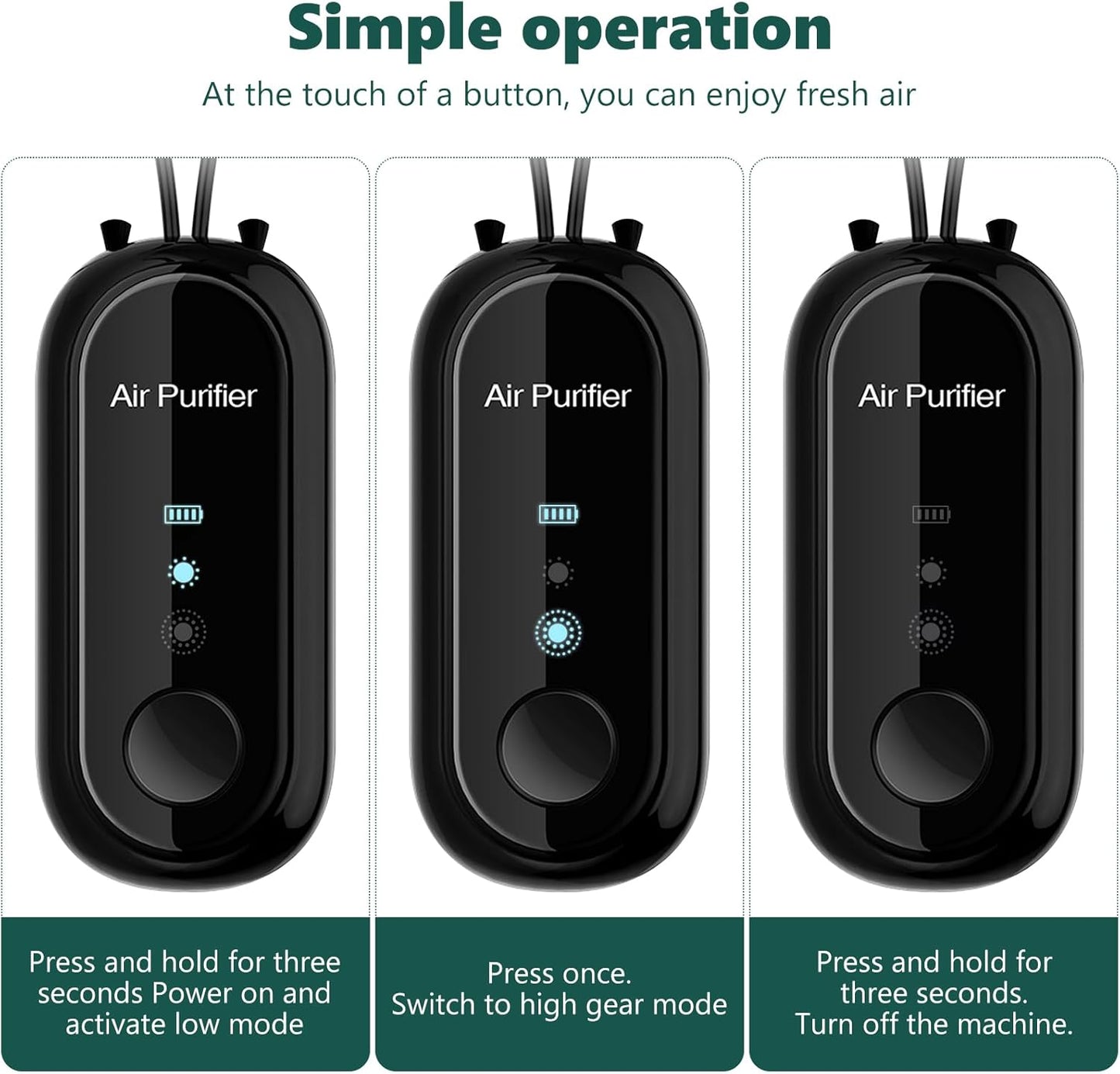 PureBreathe - Clarté d'air frais immédiate, à tout moment, n'importe où