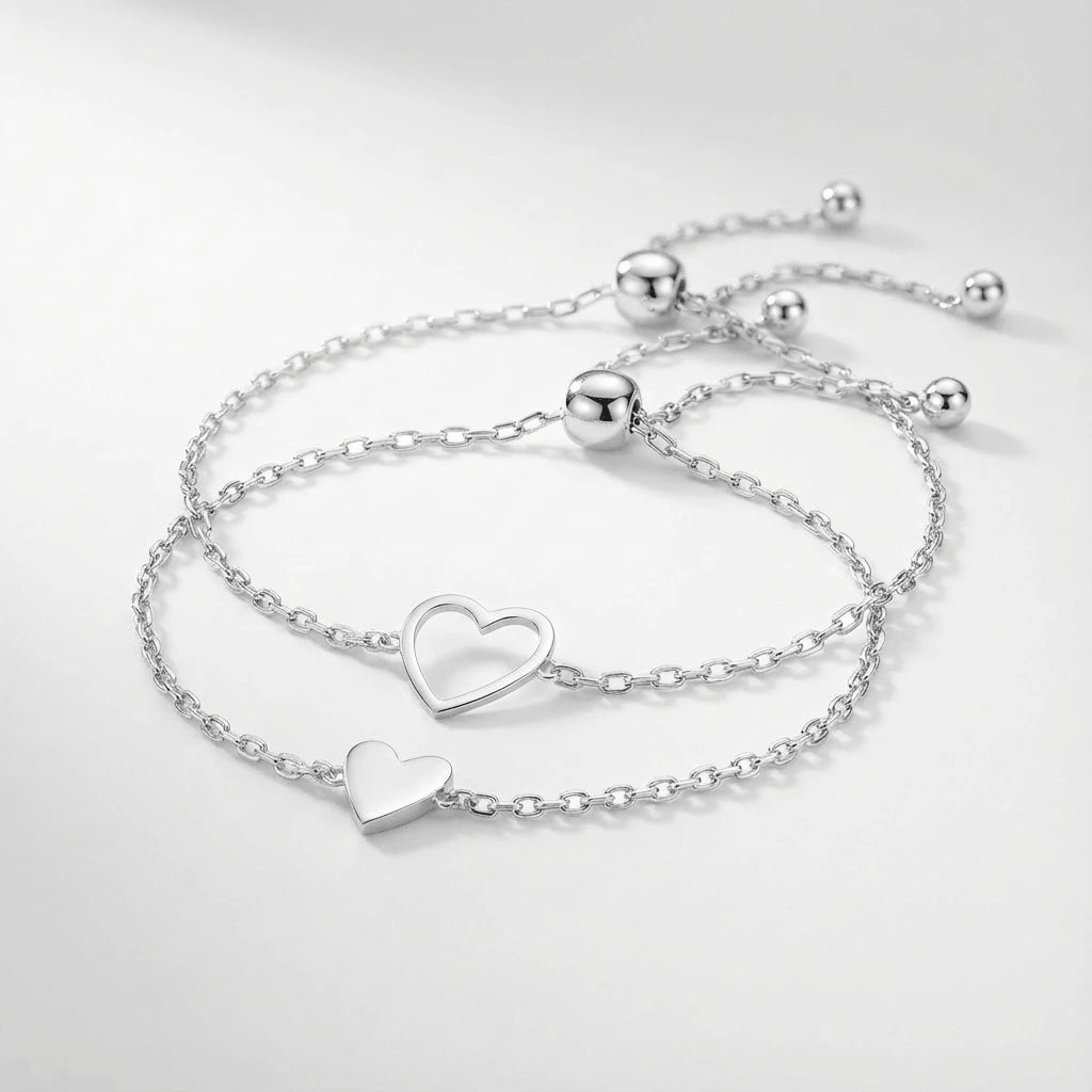 HeartLink - Restez Connecté à Votre Être Cher avec des Bracelets Cœurs Coordonnés