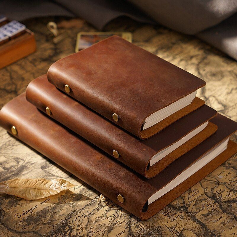 Carnet de Notes Cuir Véritable A5 | Organisez vos Idées de Voyage | Le Sac du Voyageur