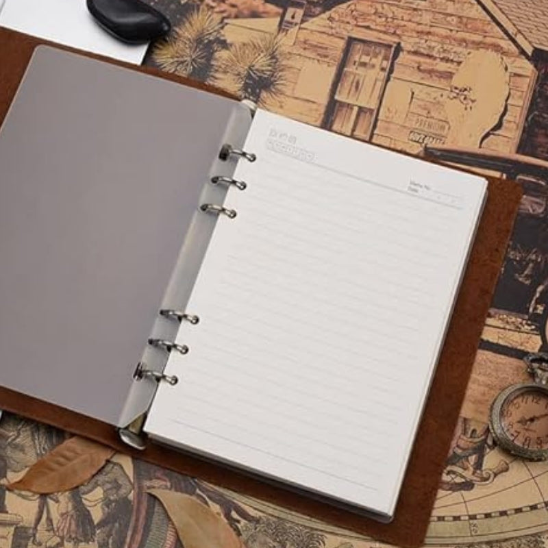 Carnet de Notes Cuir Véritable A5 | Organisez vos Idées de Voyage | Le Sac du Voyageur