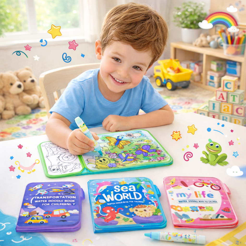 SplashJoy - Divertissement de coloriage réutilisable et sans salissure qui s'efface