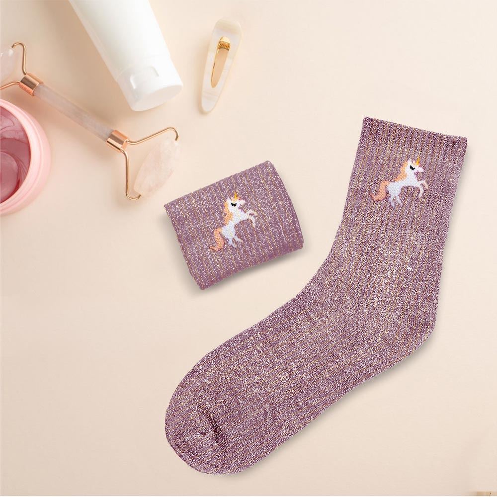 Chaussettes à Paillettes - Licorne