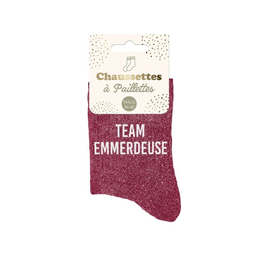 Chaussettes à Paillettes - Team Emmerdeuse