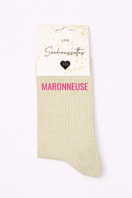 Chaussettes à paillettes - Maronneuse