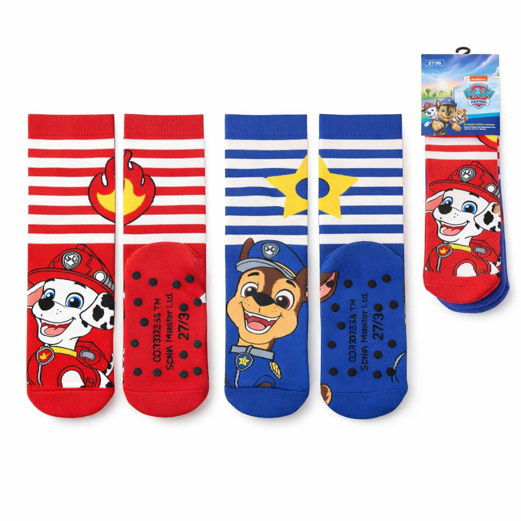 Chaussettes antidérapantes Pat' Patrouille enfant – pack de 2 paires
