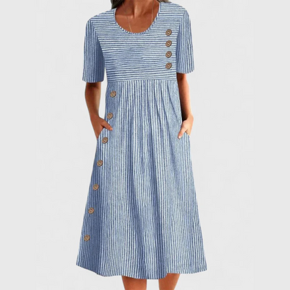 Robe Rayée Femme, mi-longue