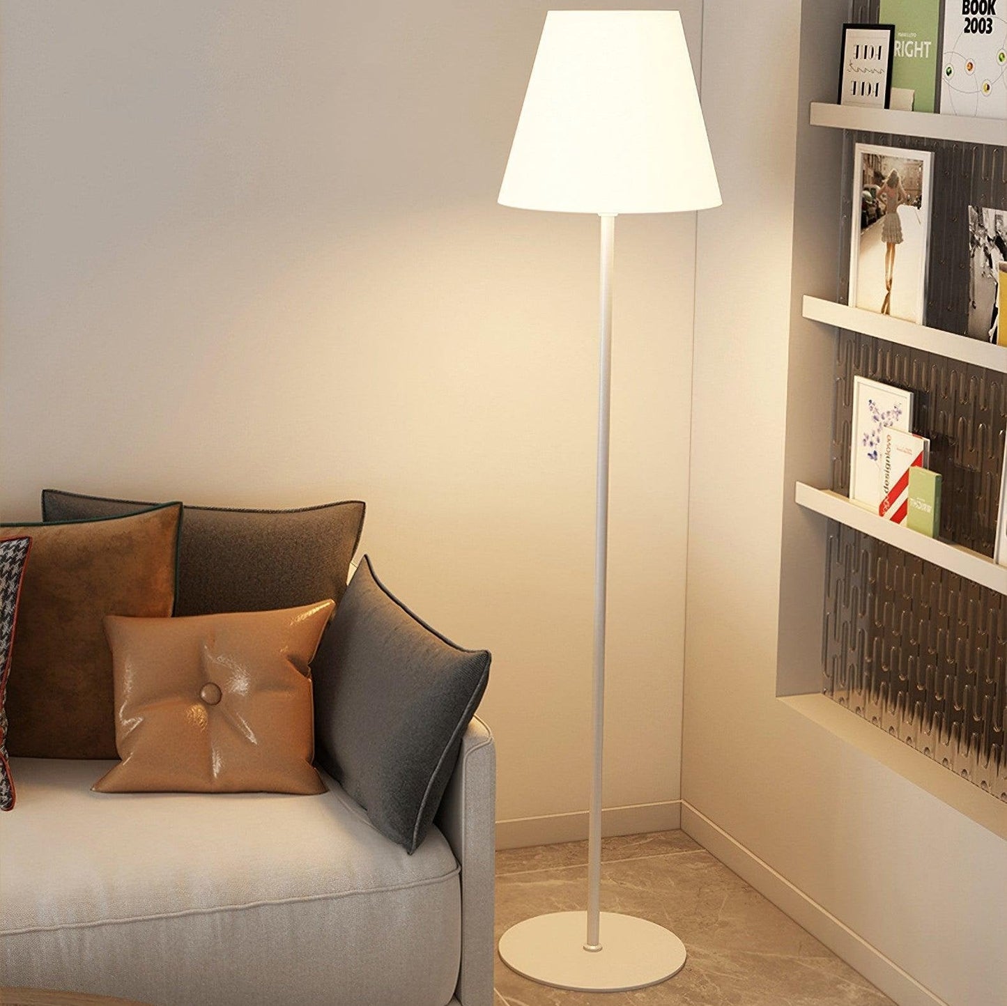 Lampadaire Contemporain Métal et Acrylique