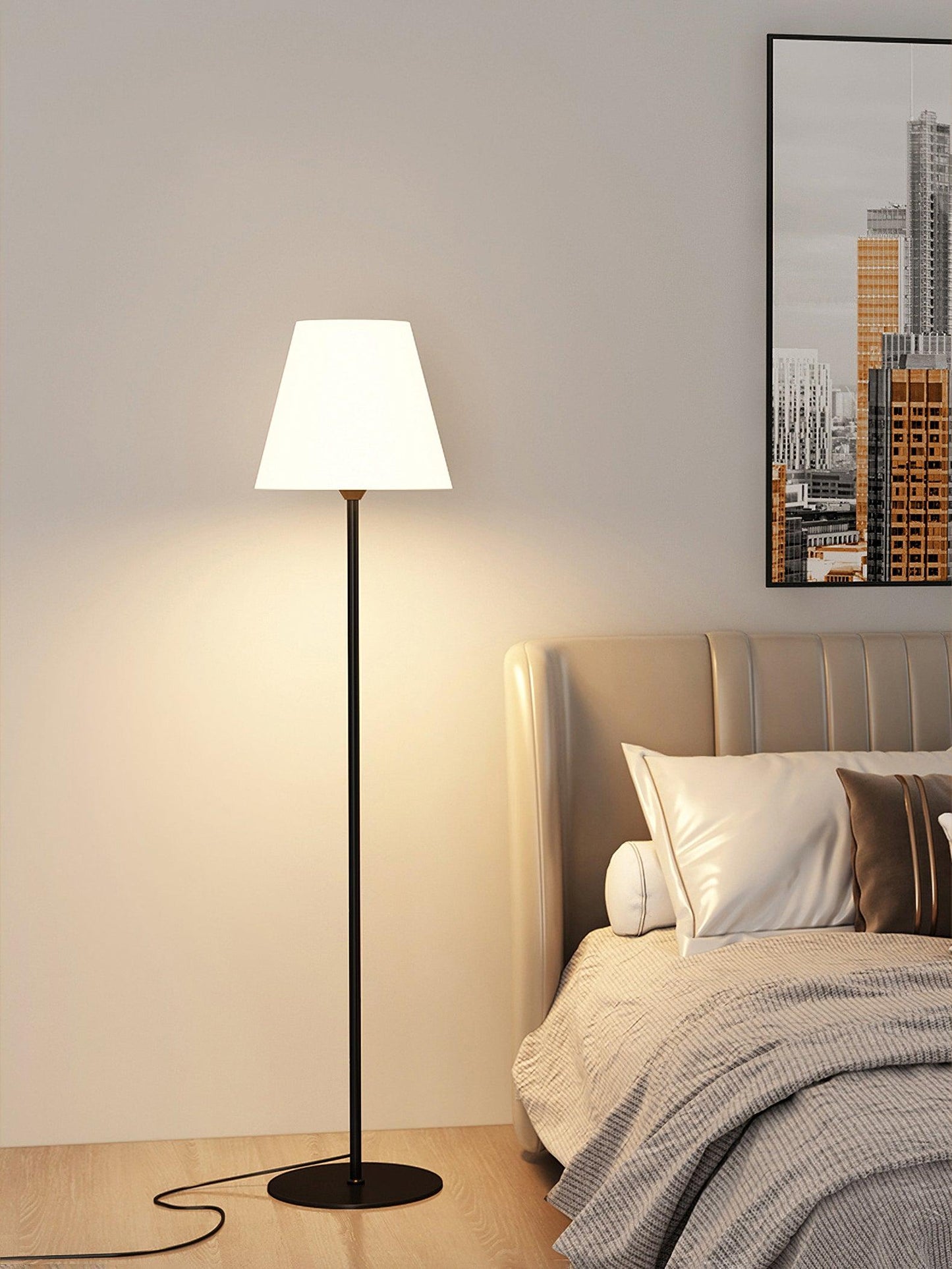 Lampadaire Contemporain Métal et Acrylique