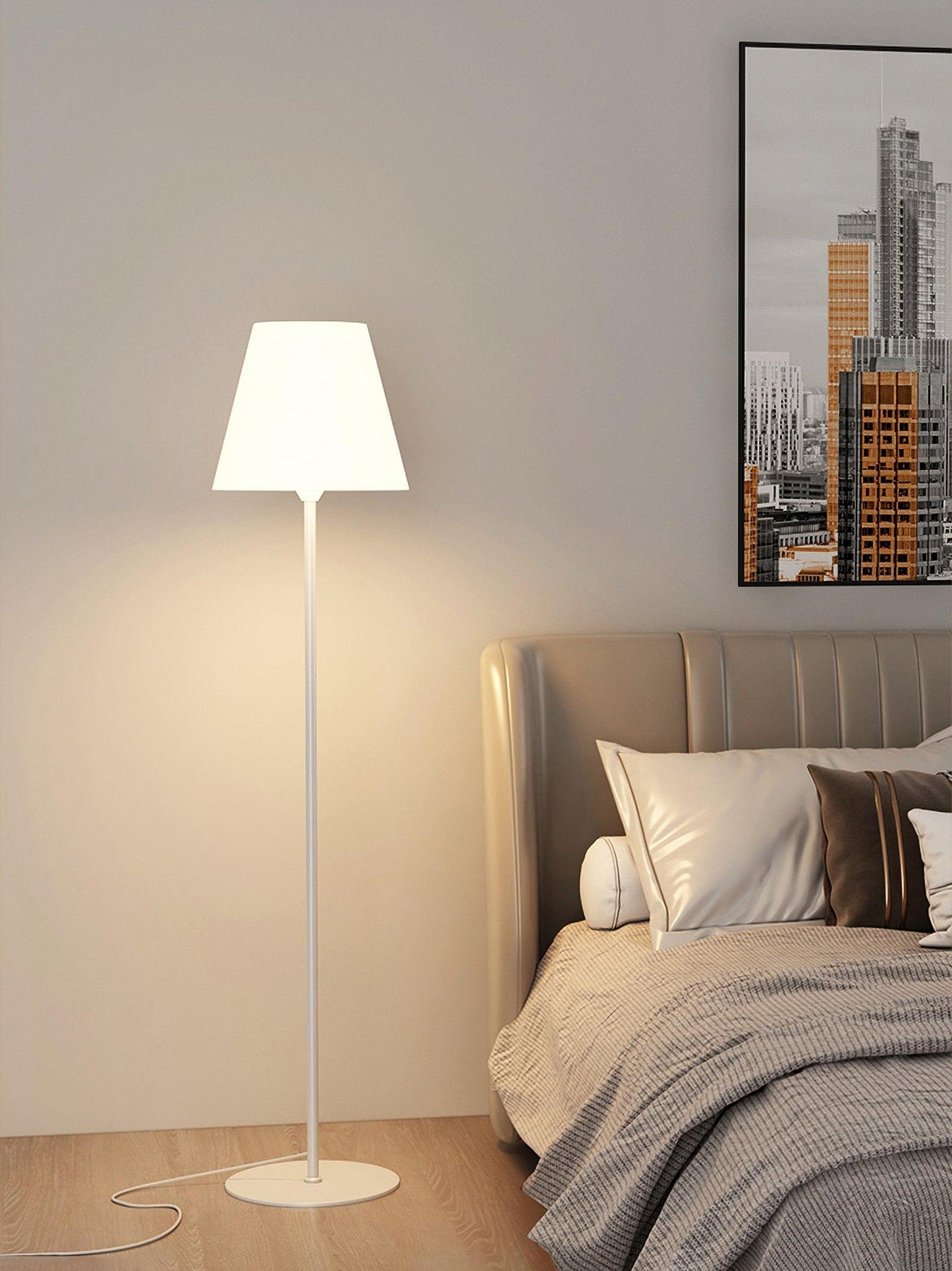 Lampadaire Contemporain Métal et Acrylique