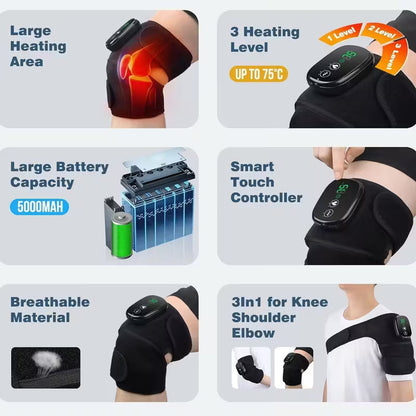 Thermaflex Genouillère Chauffante à Vibration pour Genou Coude et Épaule – photo 3