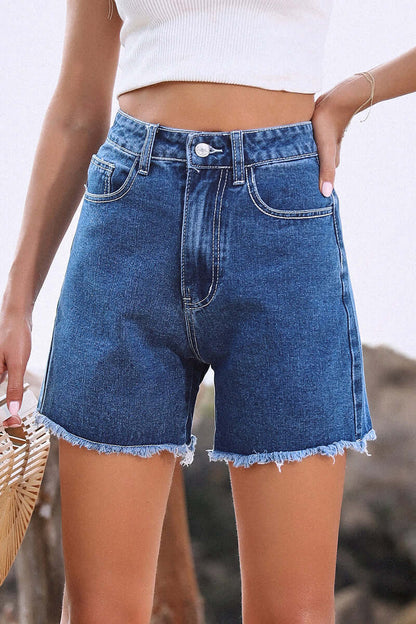 Short Uni en Jean Femme