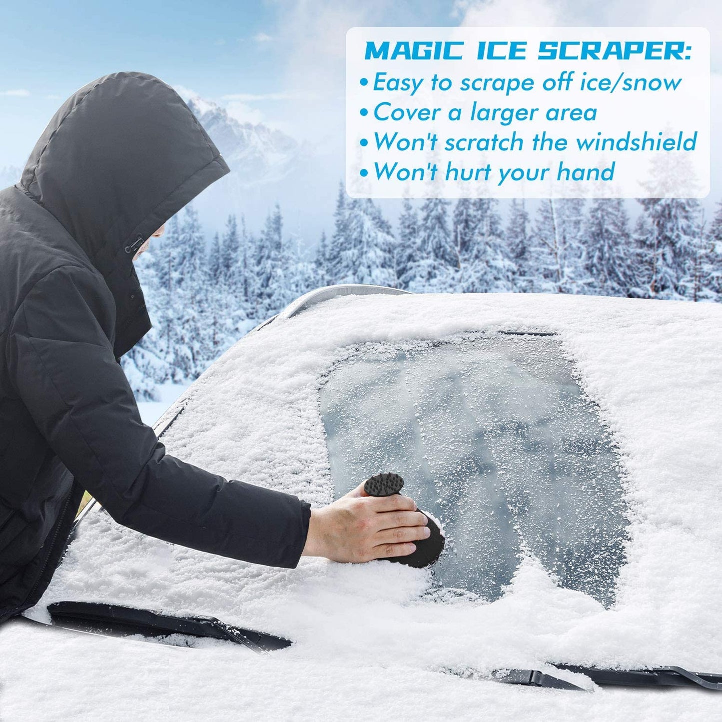 Grattoir à glace IceScraper™ ergonomique pour pare-brise de voiture en hiver