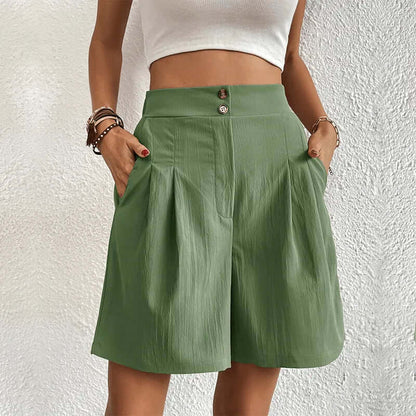Short Plissé Femme, taille haute