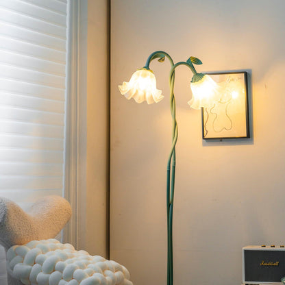Lampadaire Fleurs de Calla Vertes