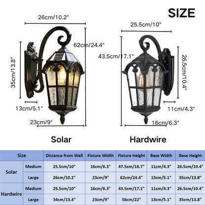 Luminaire d'Extérieur Vintage Solaire, télécommande